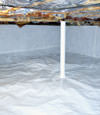 A sealed crawl space in Yonkers with a vapor barrier
