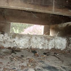 A crawl space vent in Brookfield that's bringing moisture into the home