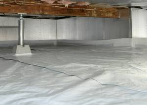 A sealed, insulated, and structurally repaired Spring Valley crawl space