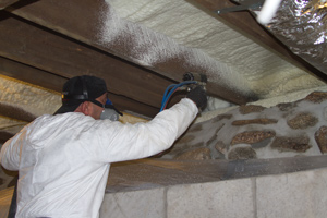 Spray foam insulation in Bedford
