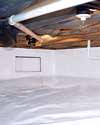 a sealed crawl space installation in Shelton