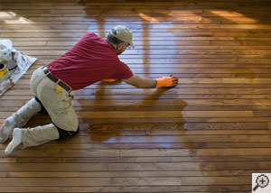 A Millwood installation of hardwood flooring.